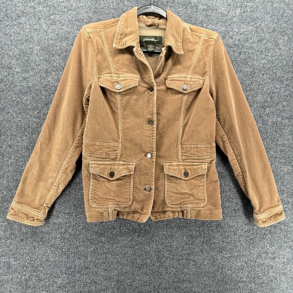Eddie Bauer Jackets & Blazers - Eddie‎ Bauer Corduroy Jacket Womens S Brown Button Up Barn Farm Western Cottage